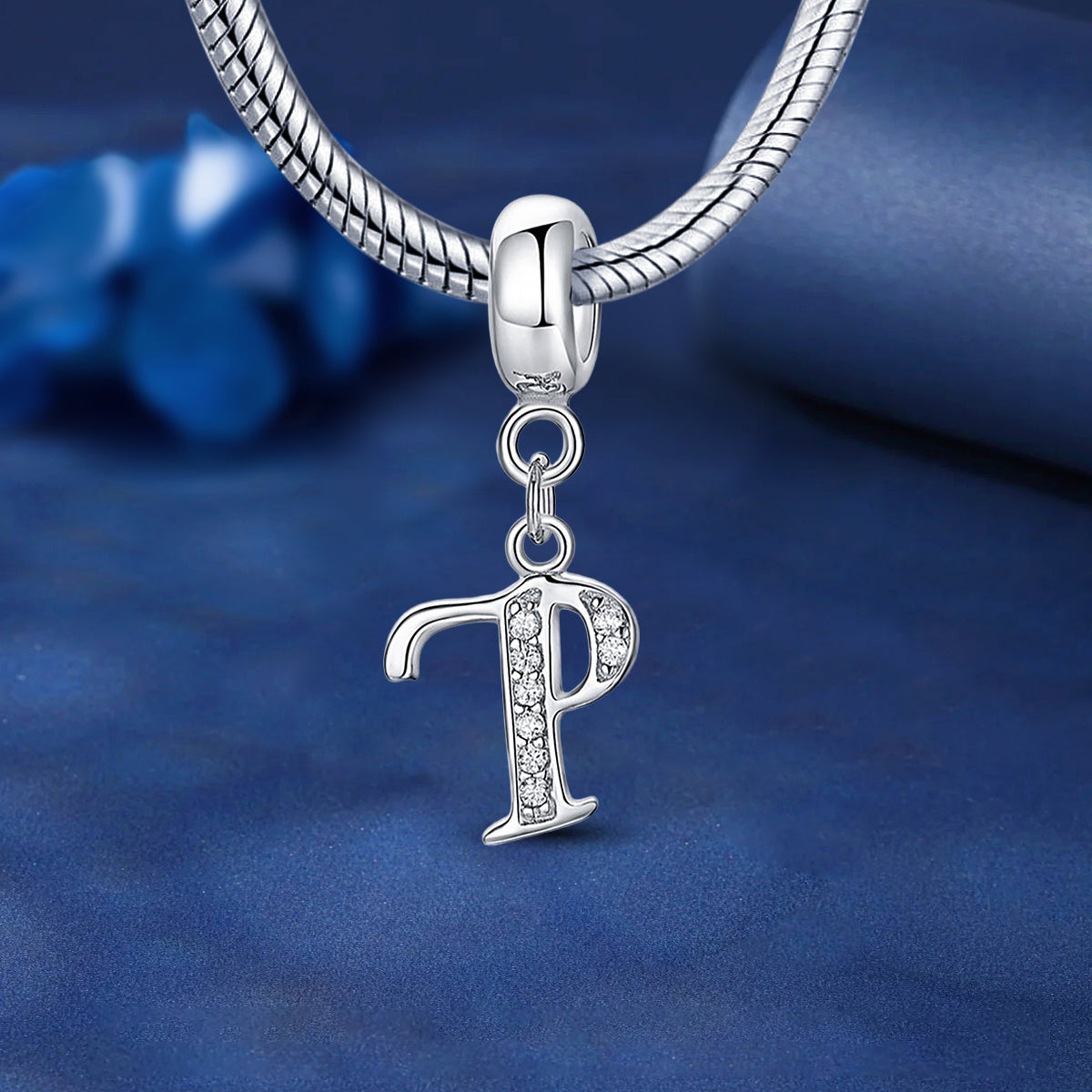 925 Sterling silver letter charm bead