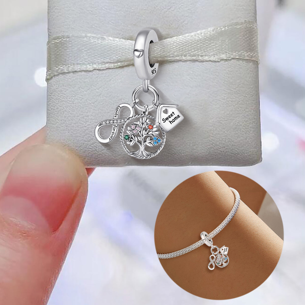 925 Sterling silver charm bead