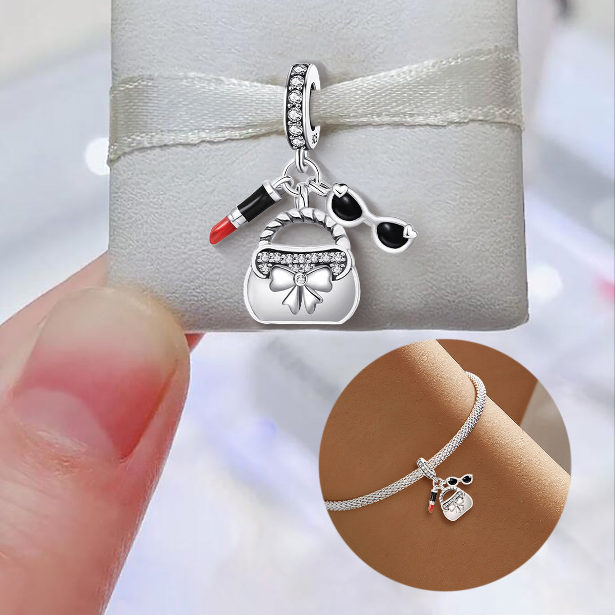 925 Sterling silver charm bead