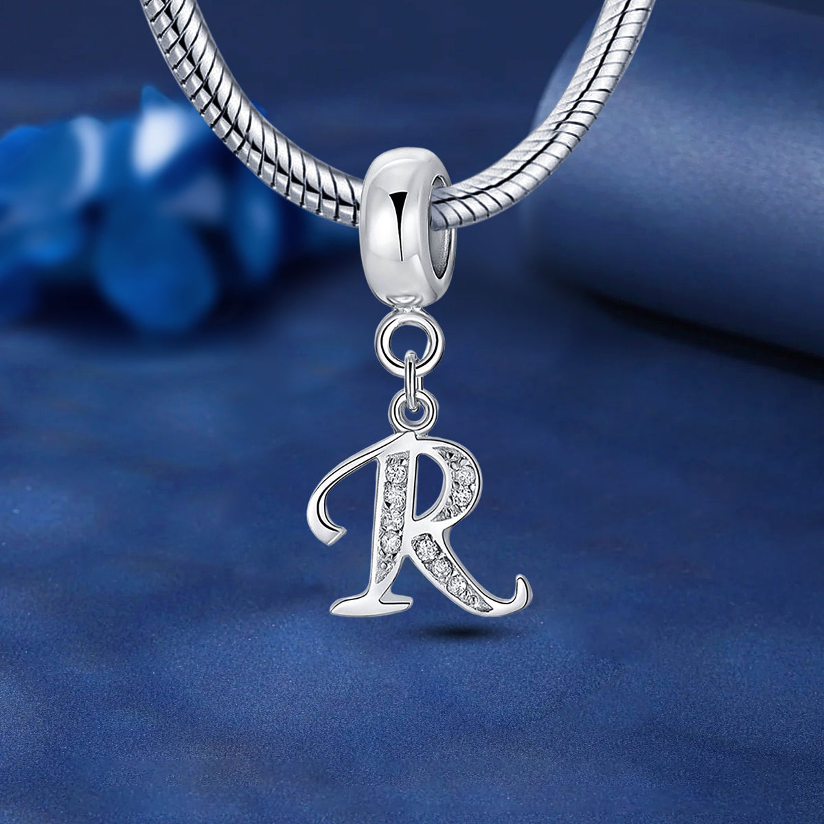 925 Sterling silver letter charm bead