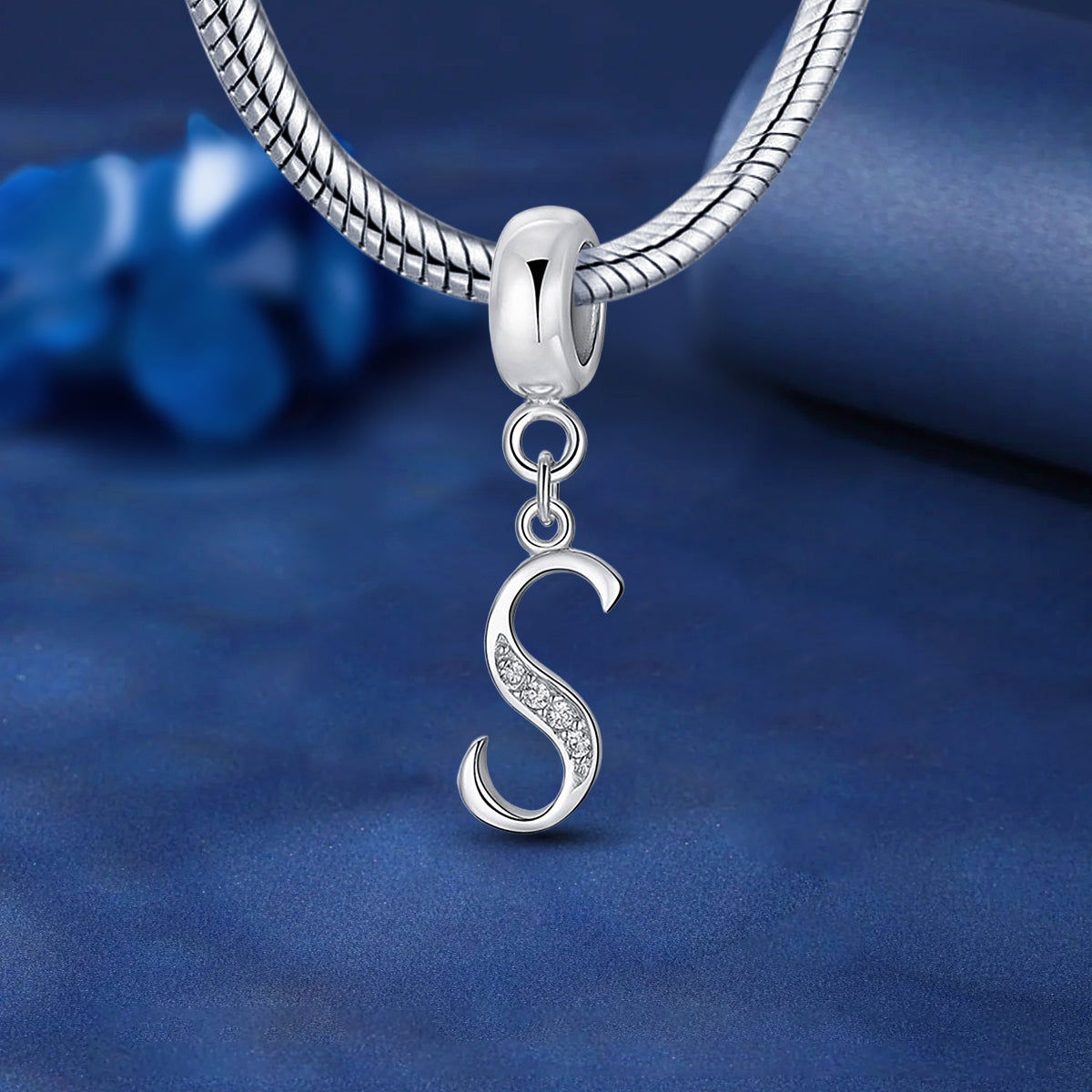 925 Sterling silver letter charm bead