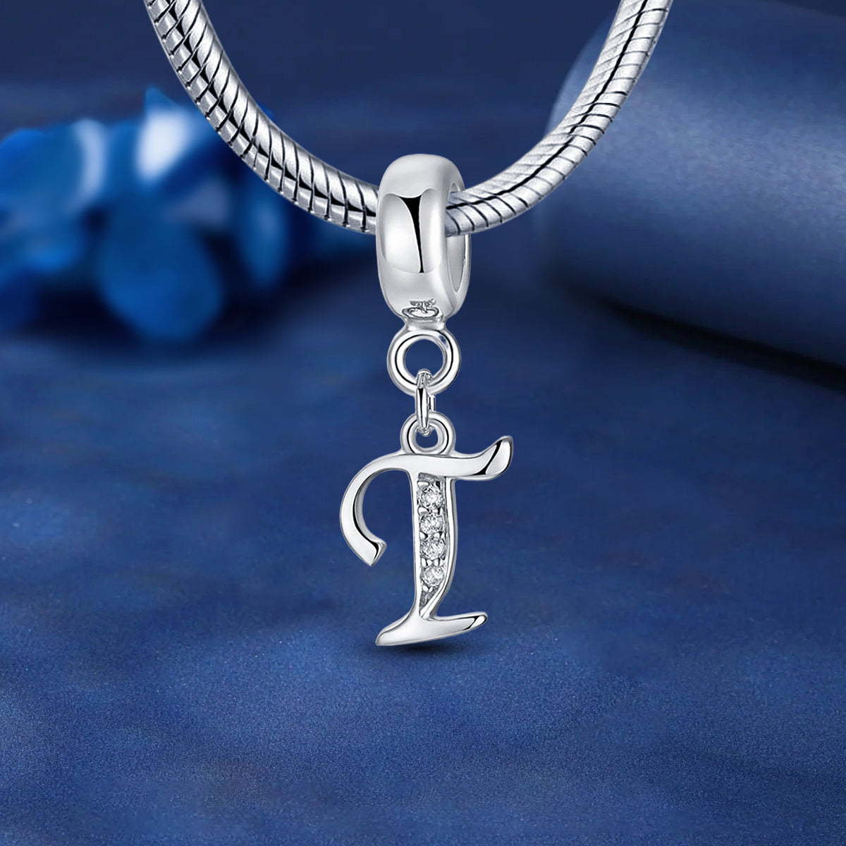 925 Sterling silver letter charm bead