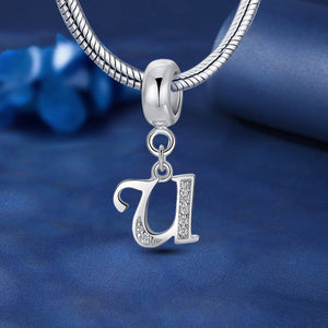 925 Sterling silver letter charm bead