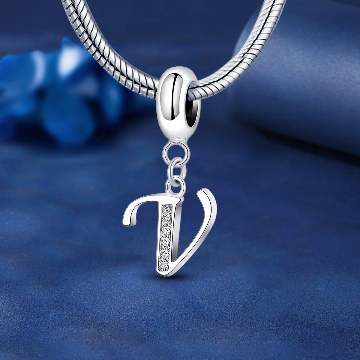 925 Sterling silver letter charm bead