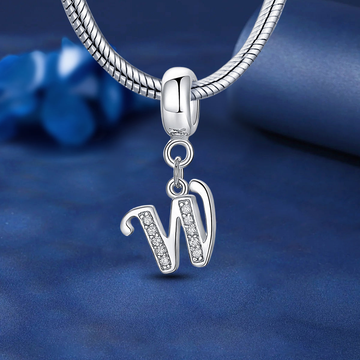 925 Sterling silver letter charm bead