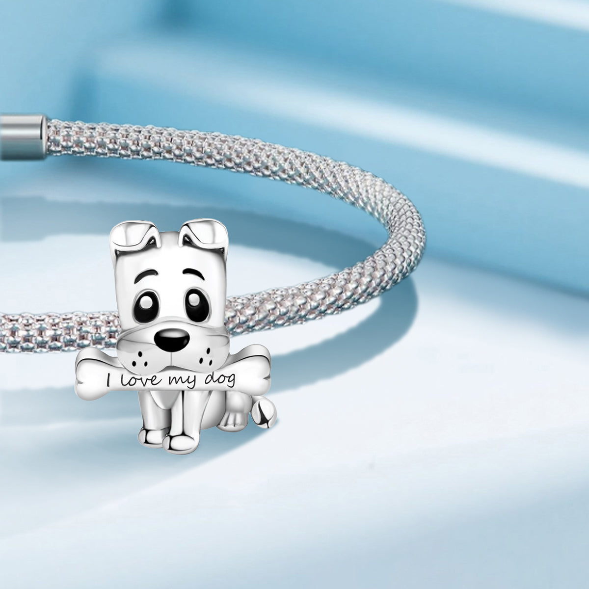 925 Sterling silver dog bead