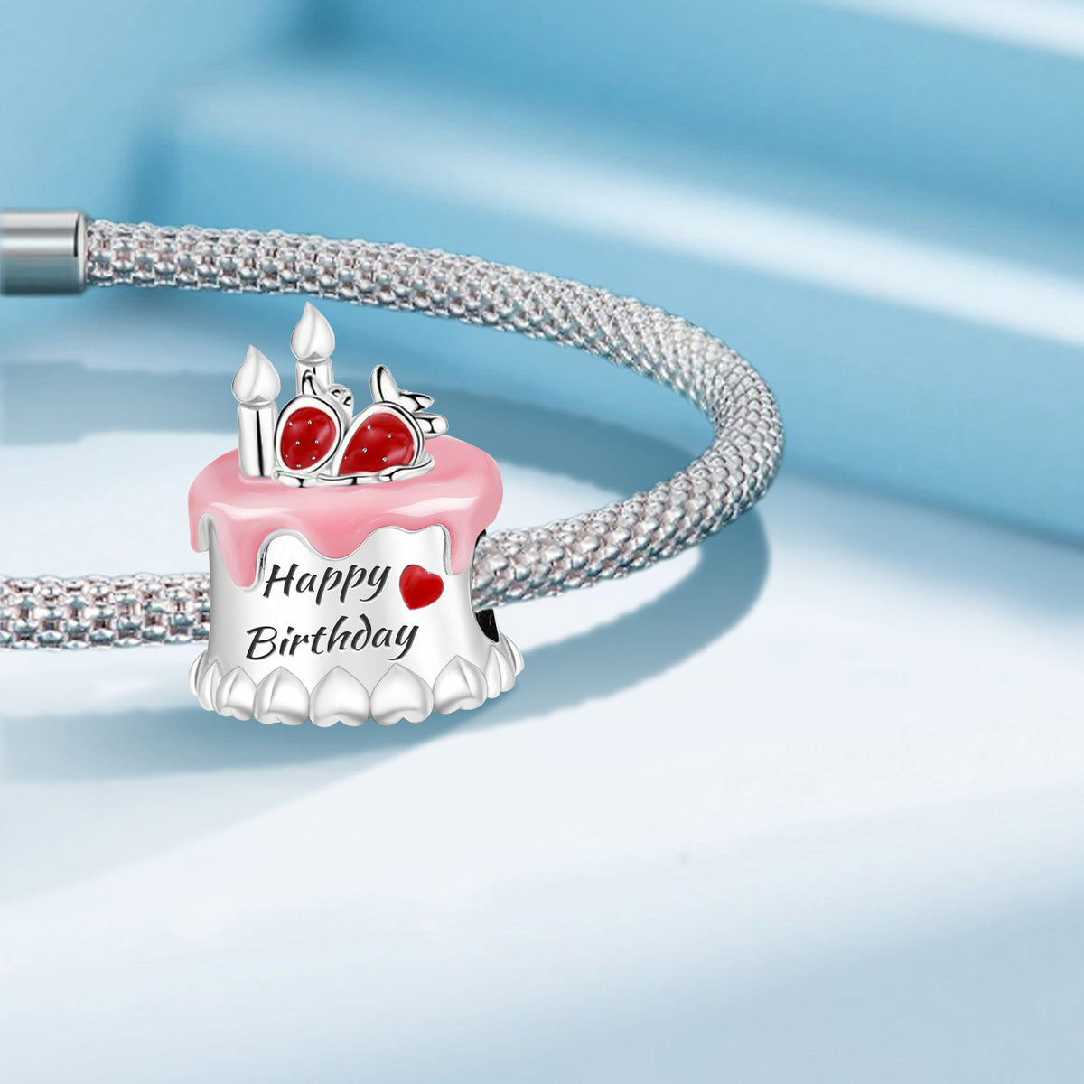 925 Sterling silver cake charm bead