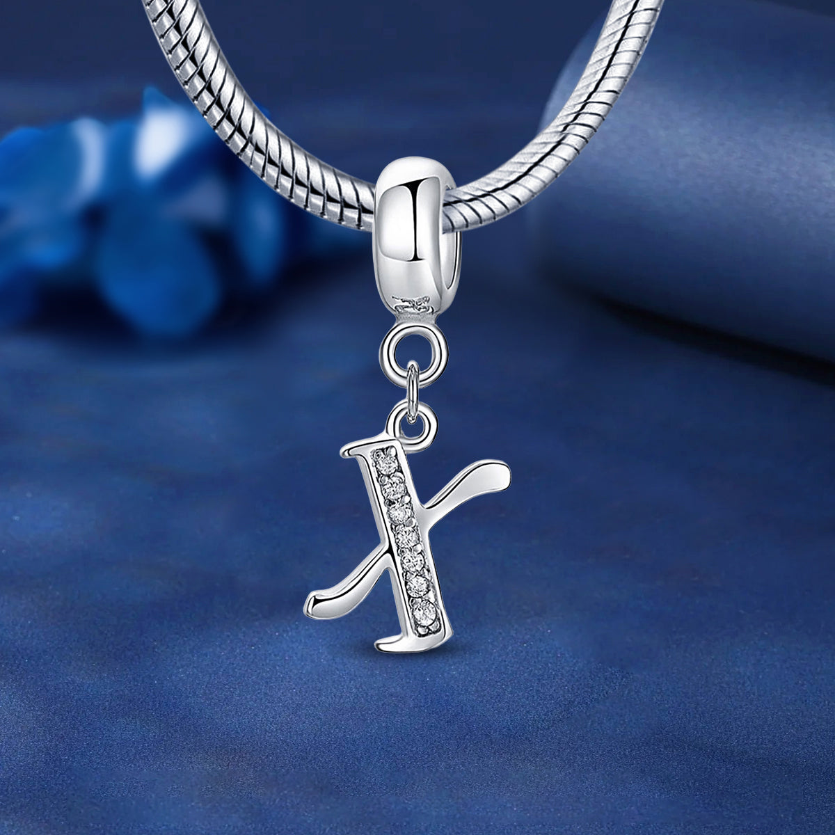 925 Sterling silver letter charm bead