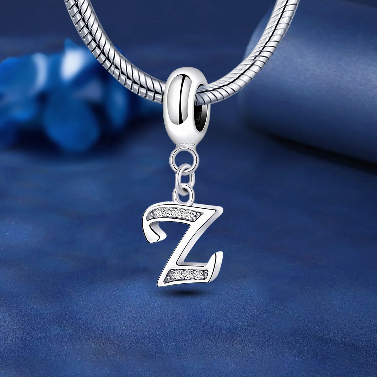 925 Sterling silver letter charm bead